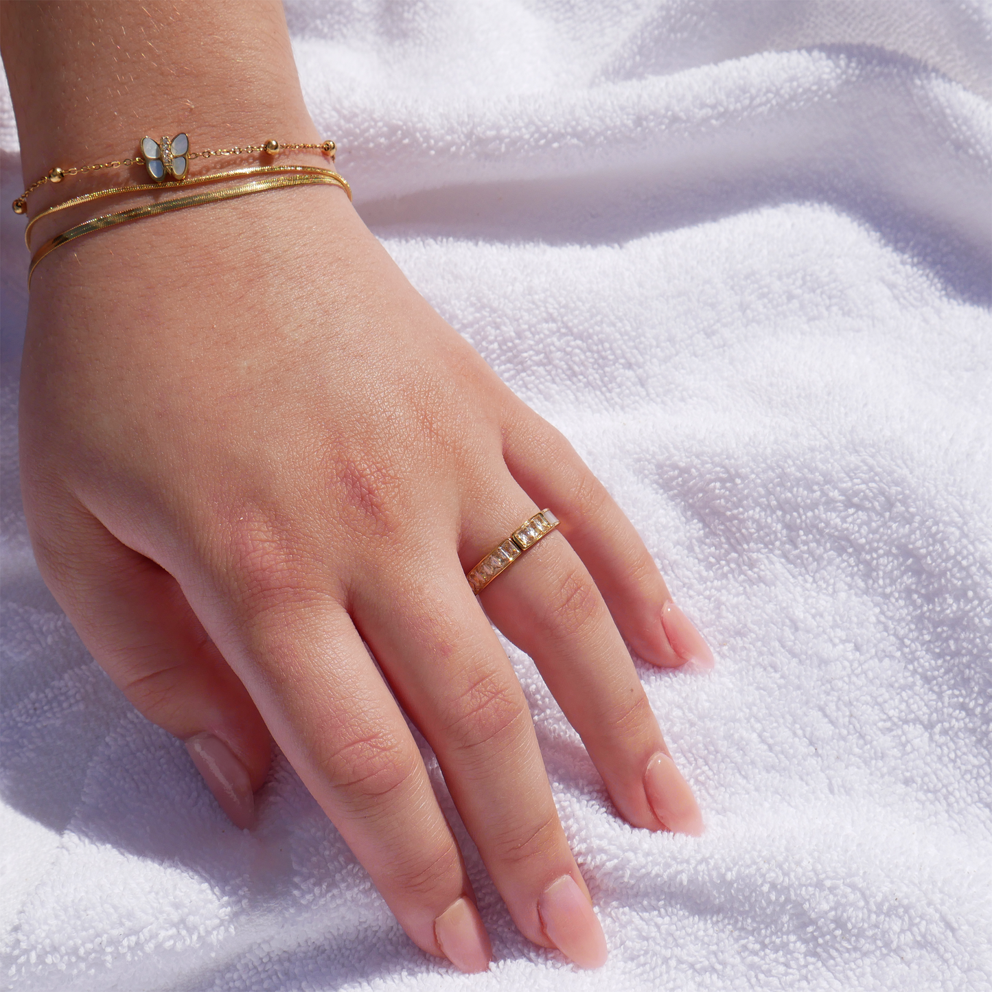 Split Zircon Ring