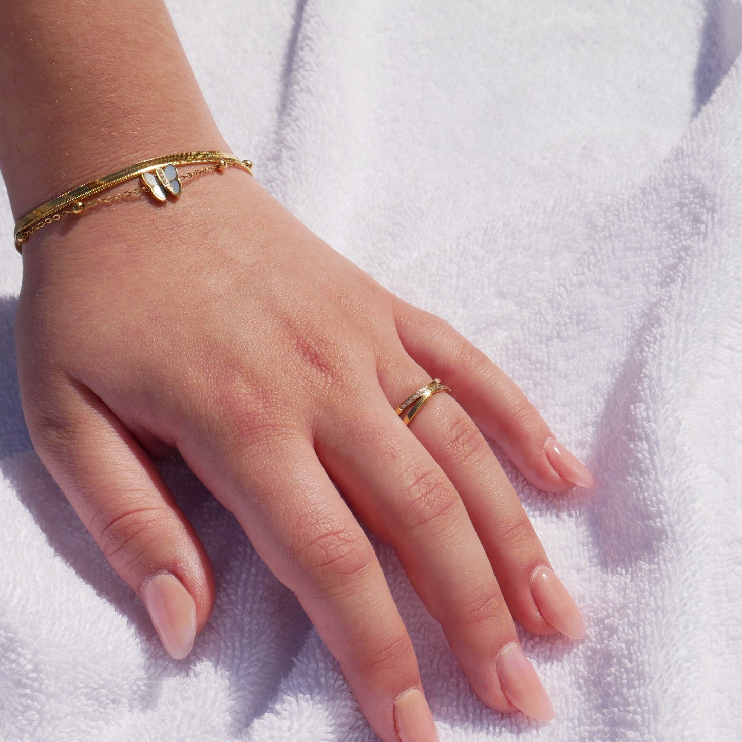 Doppel Zirkon Ring