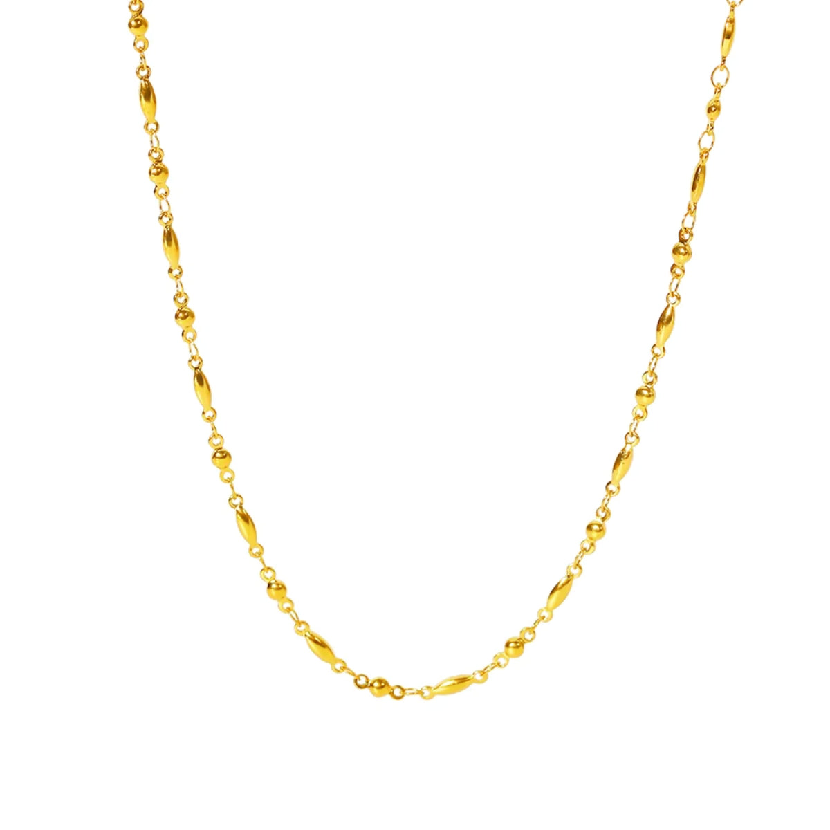 Oval Bead Halskette