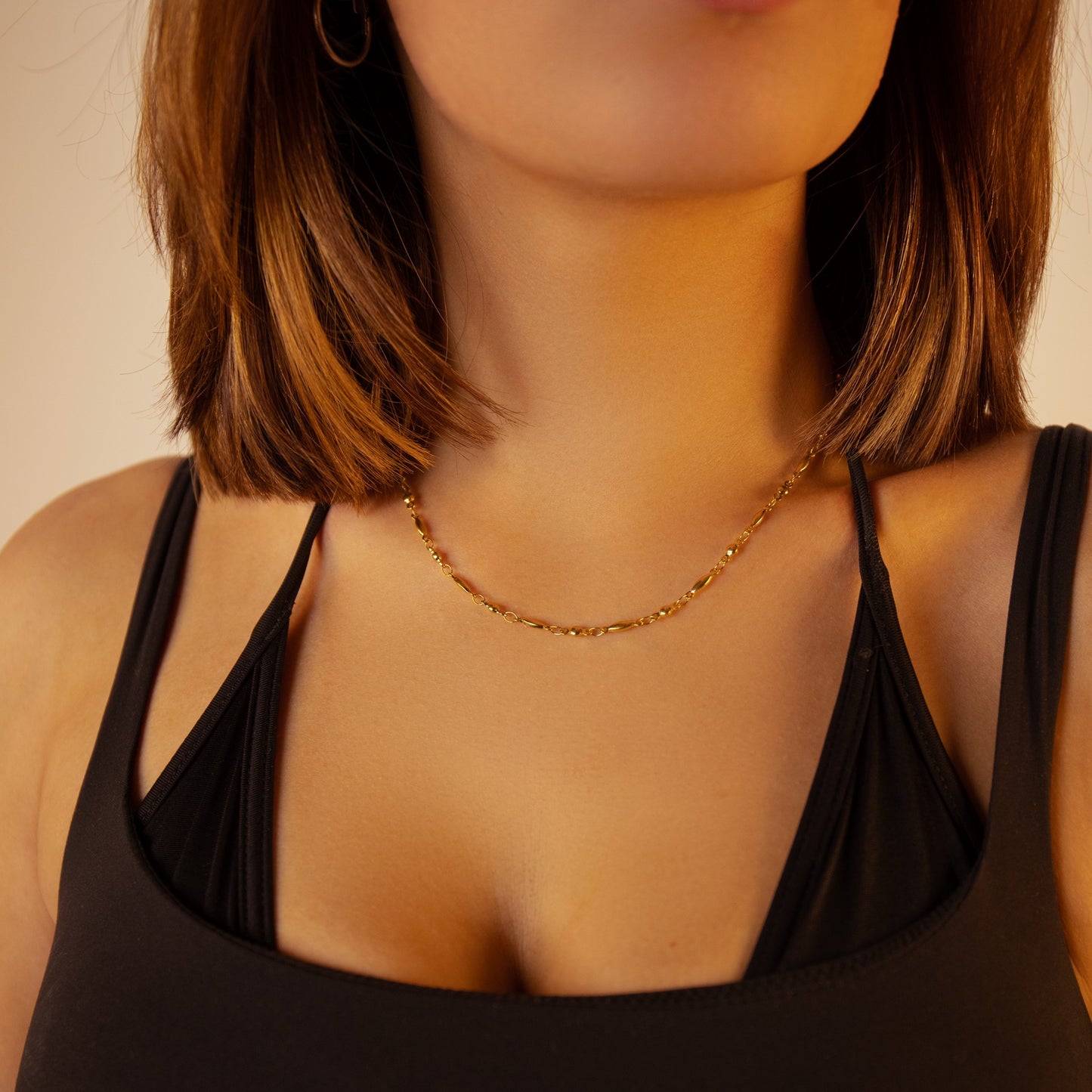 Oval Bead Halskette