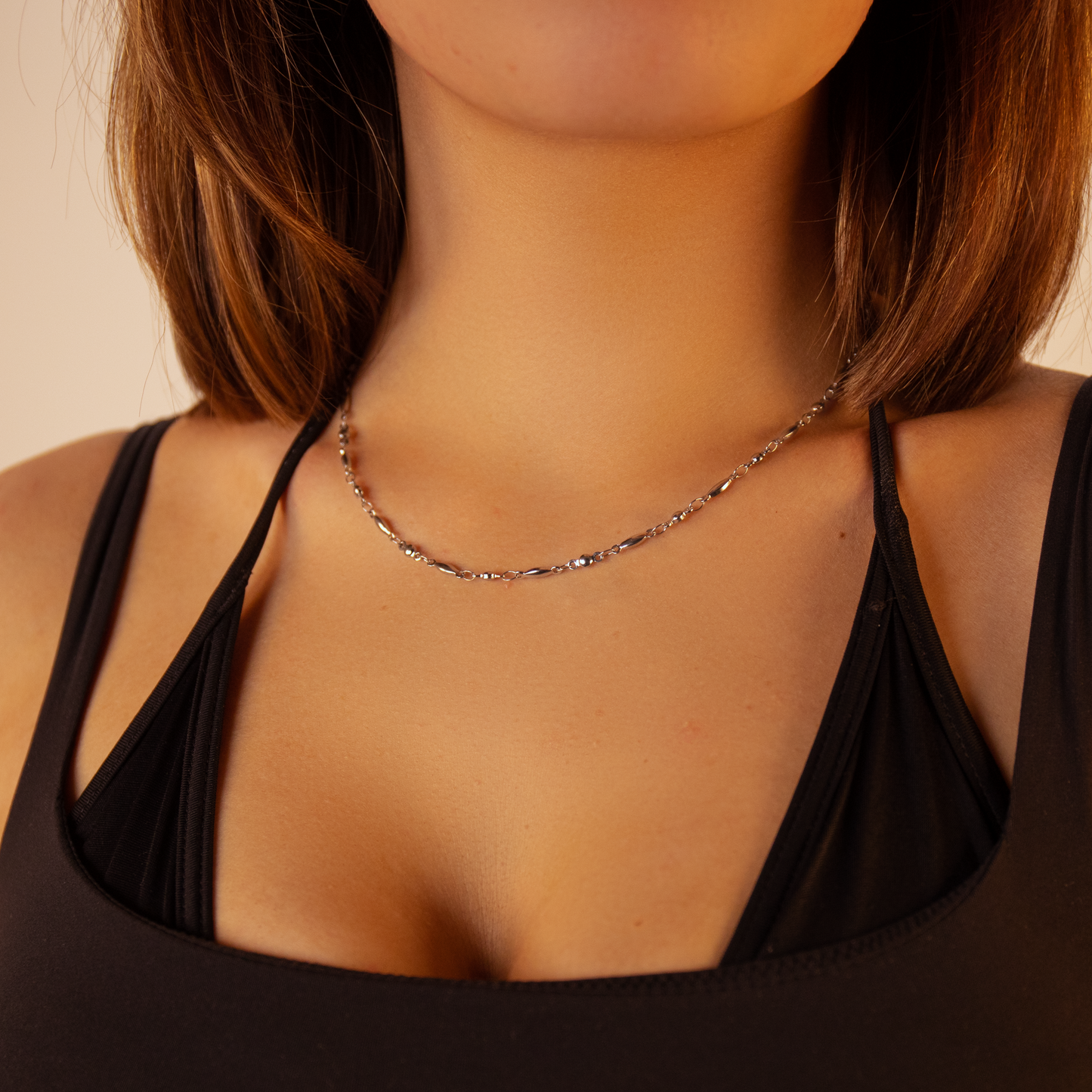 Oval Bead Halskette