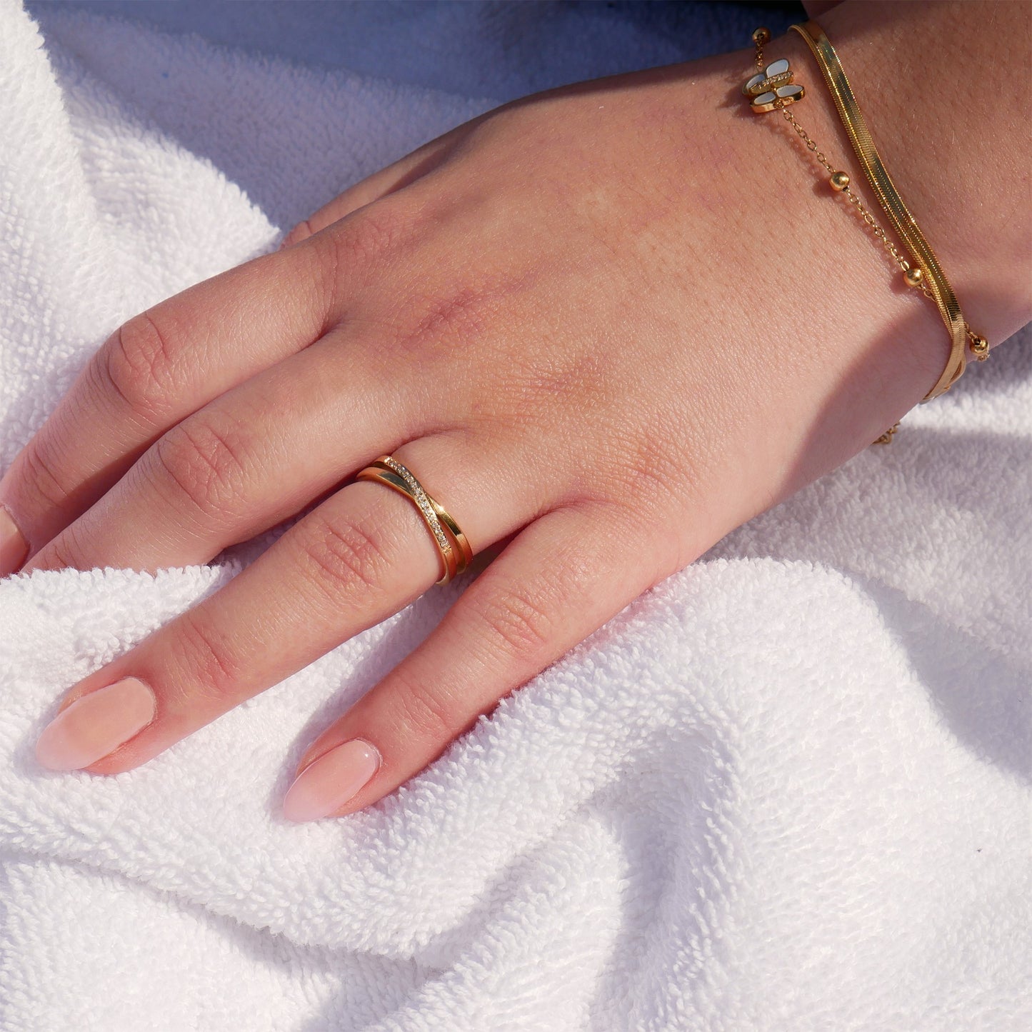 Doppel Zirkon Ring