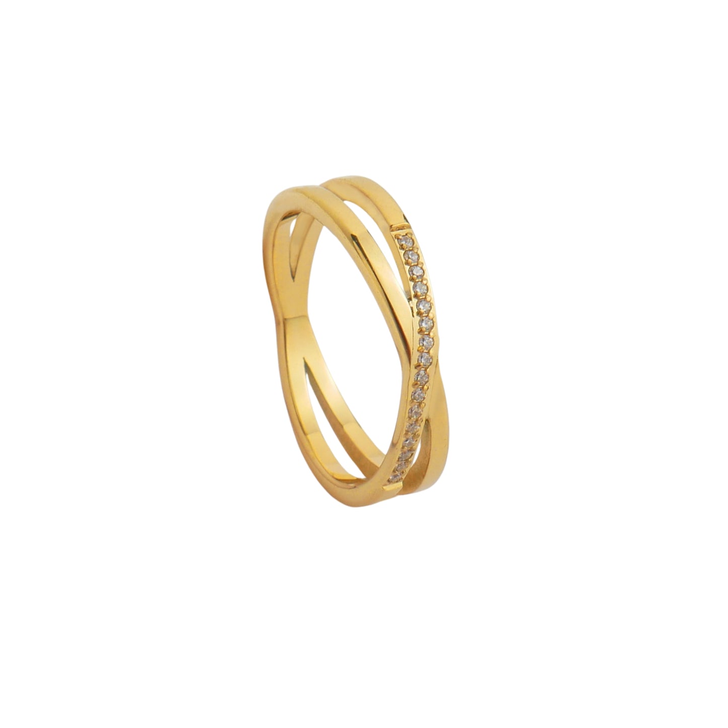 Doppel Zirkon Ring