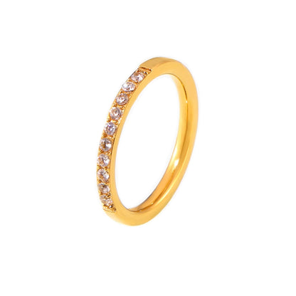 Inlaid Zirkon Ring
