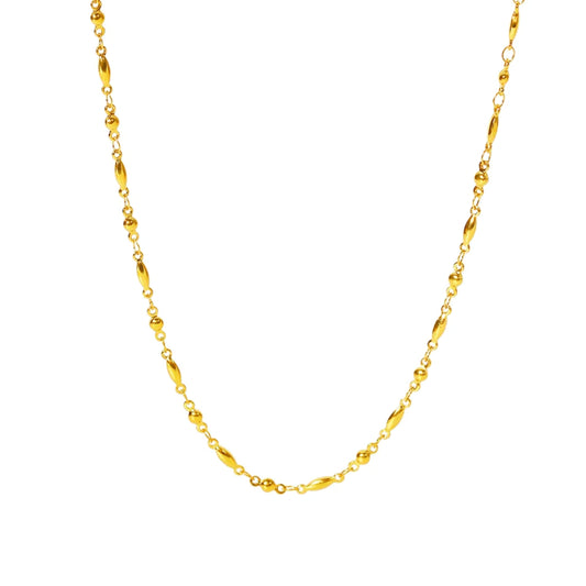 Oval Bead Halskette